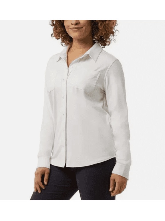 32 Degrees Classic Off-White Button-Up Shirt Size L